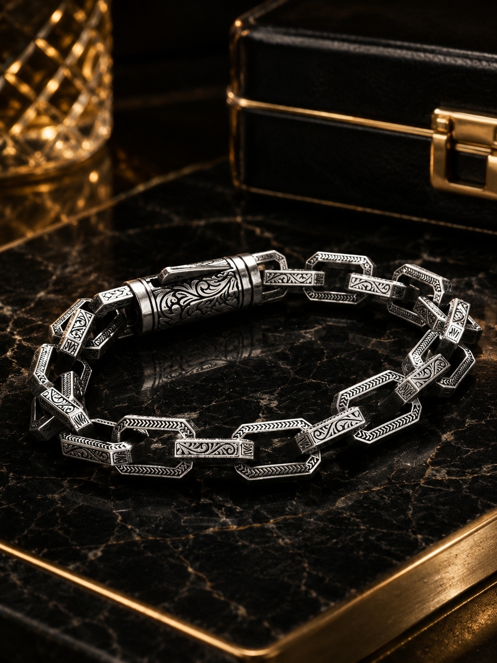 Men's Tribal Link Bracelet